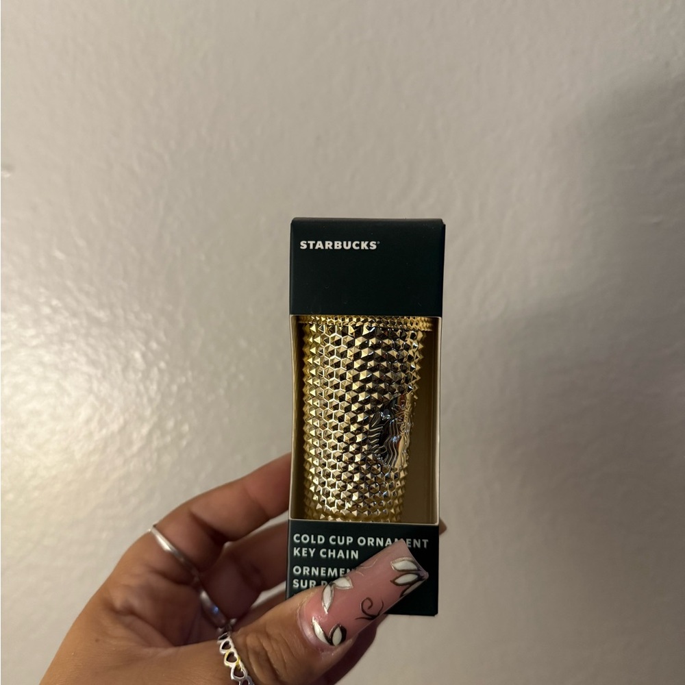 Starbucks Gold and Silver Cup Key Chain